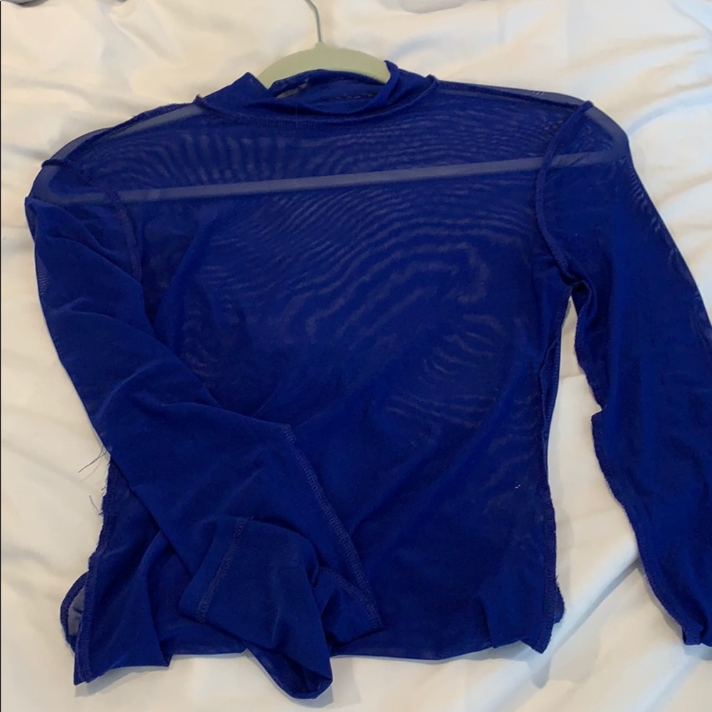 Blue body suit